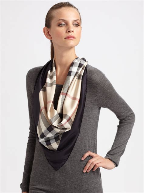 burberry rayon viscose & silkk shawl scarf|More.